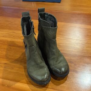 Miz Mooz Dark Green Ankle Booties